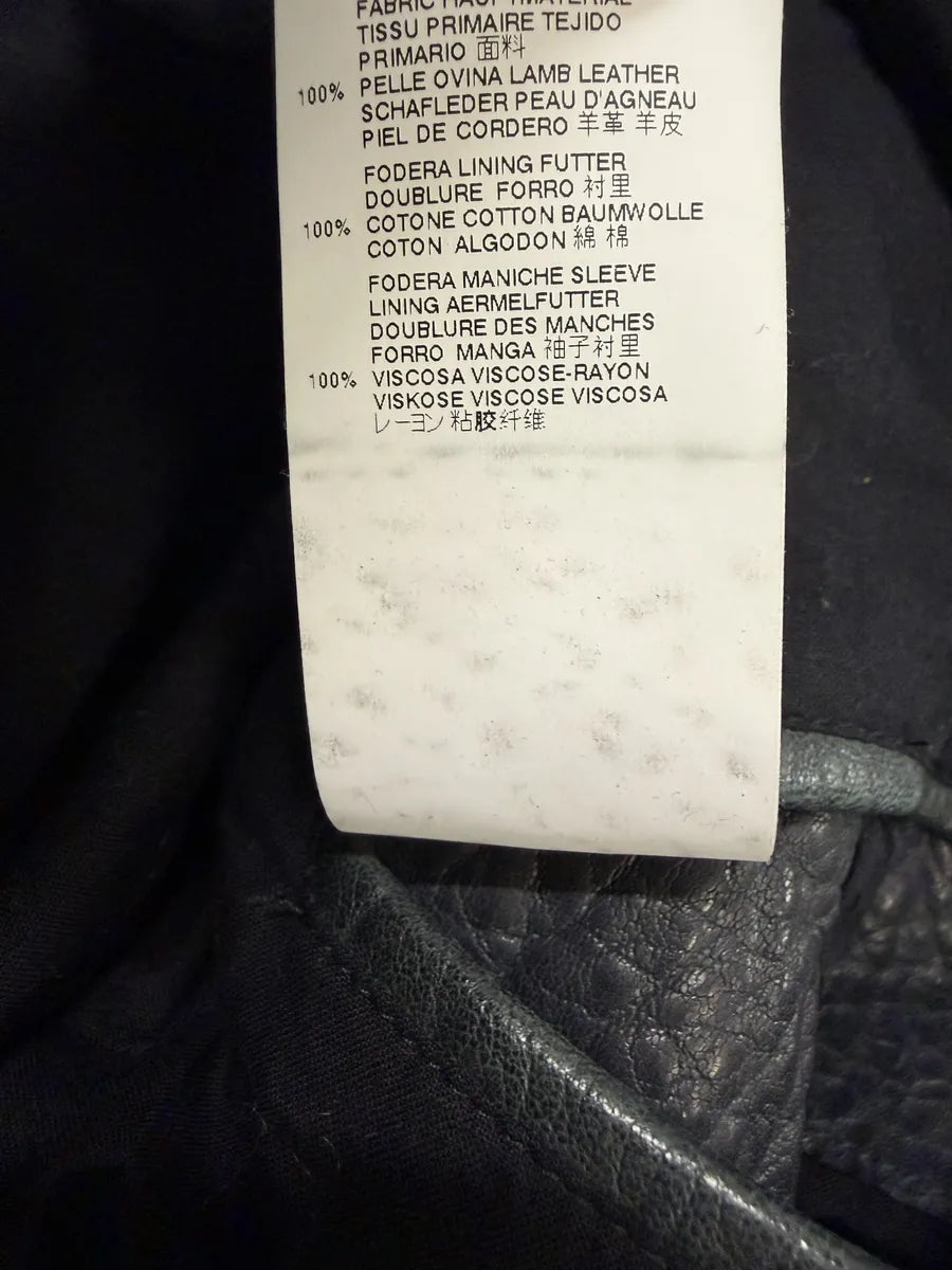 SS2014 Maison Margiela Dark Green 5 Zip Biker Grained Leather Jacket mJyRbDh 12