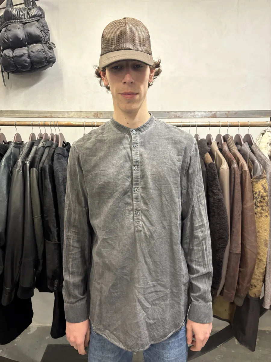 SS2014 Maison Margiela Grey Brut Henley Shirt (L) RuIwmZo 2