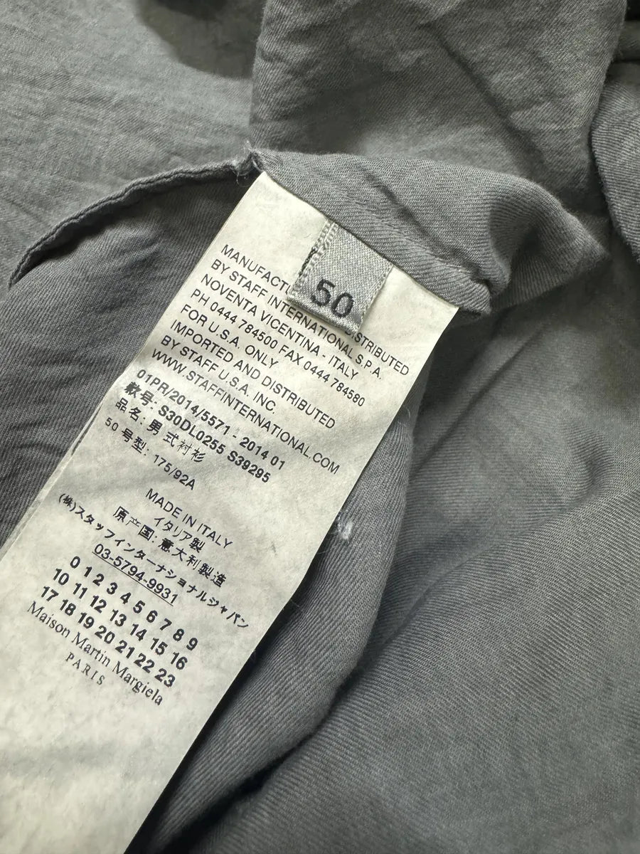 SS2014 Maison Margiela Grey Brut Henley Shirt (L) RuIwmZo 8