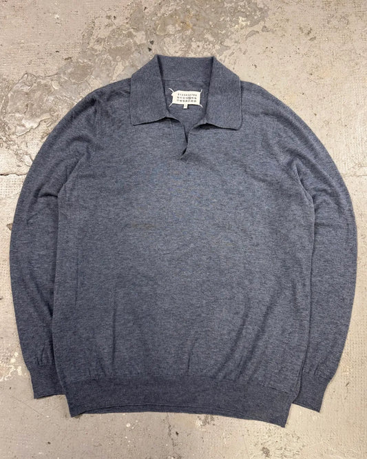 SS2014 Maison Margiela Grey Wool Polo Sweater (XL) 0