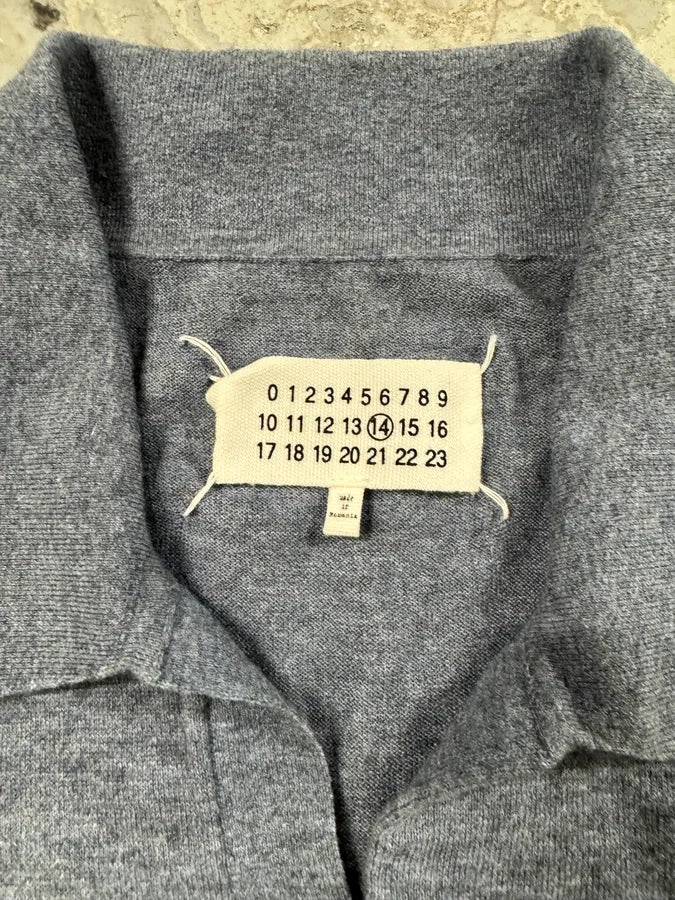 SS2014 Maison Margiela Grey Wool Polo Sweater (XL) 2