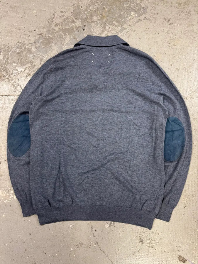 SS2014 Maison Margiela Grey Wool Polo Sweater (XL) 3