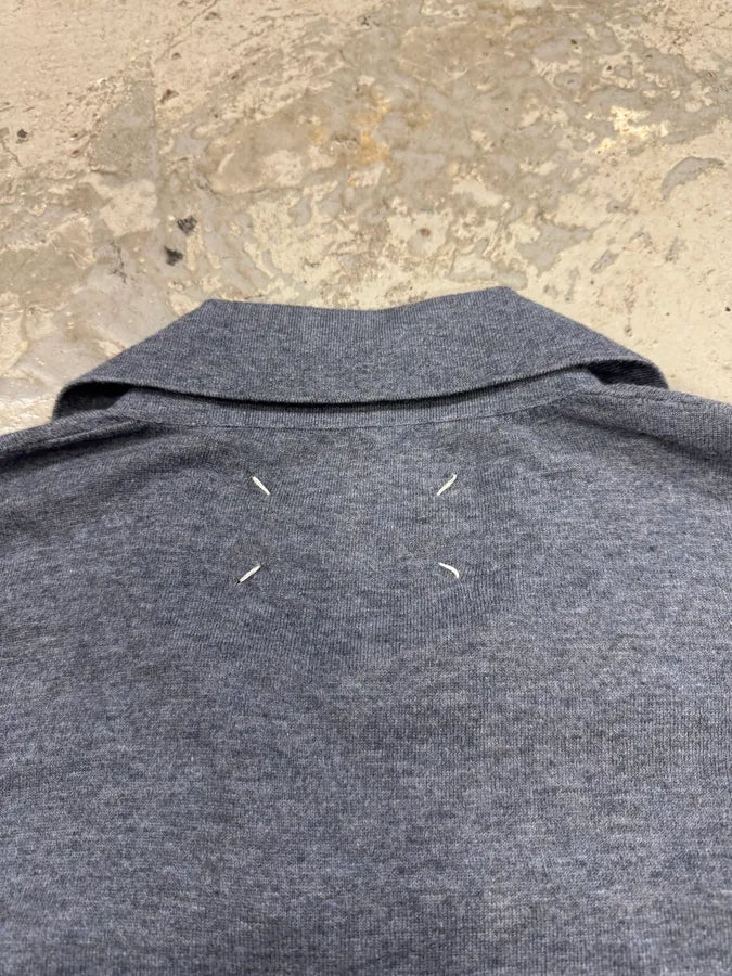 SS2014 Maison Margiela Grey Wool Polo Sweater (XL) 4