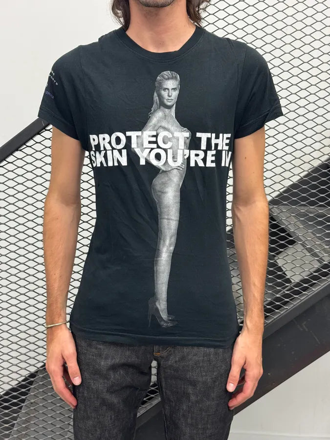 SS2014 Marc Jacobs Get Naked Protect Your Skin Black T-Shirt siaLTQh 1