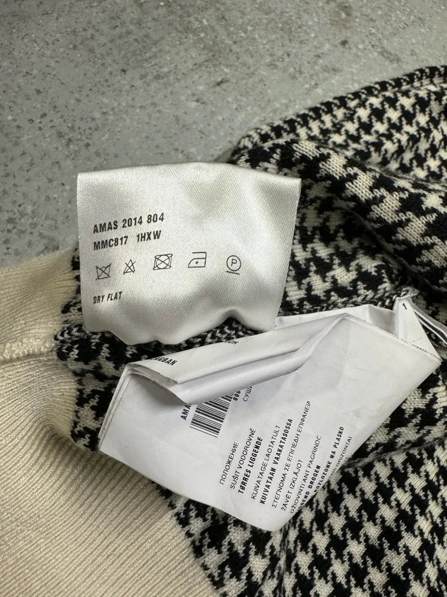 SS2014 Miu Miu Houndstooth Black & White Wool Cardigan iSHjhrr 8