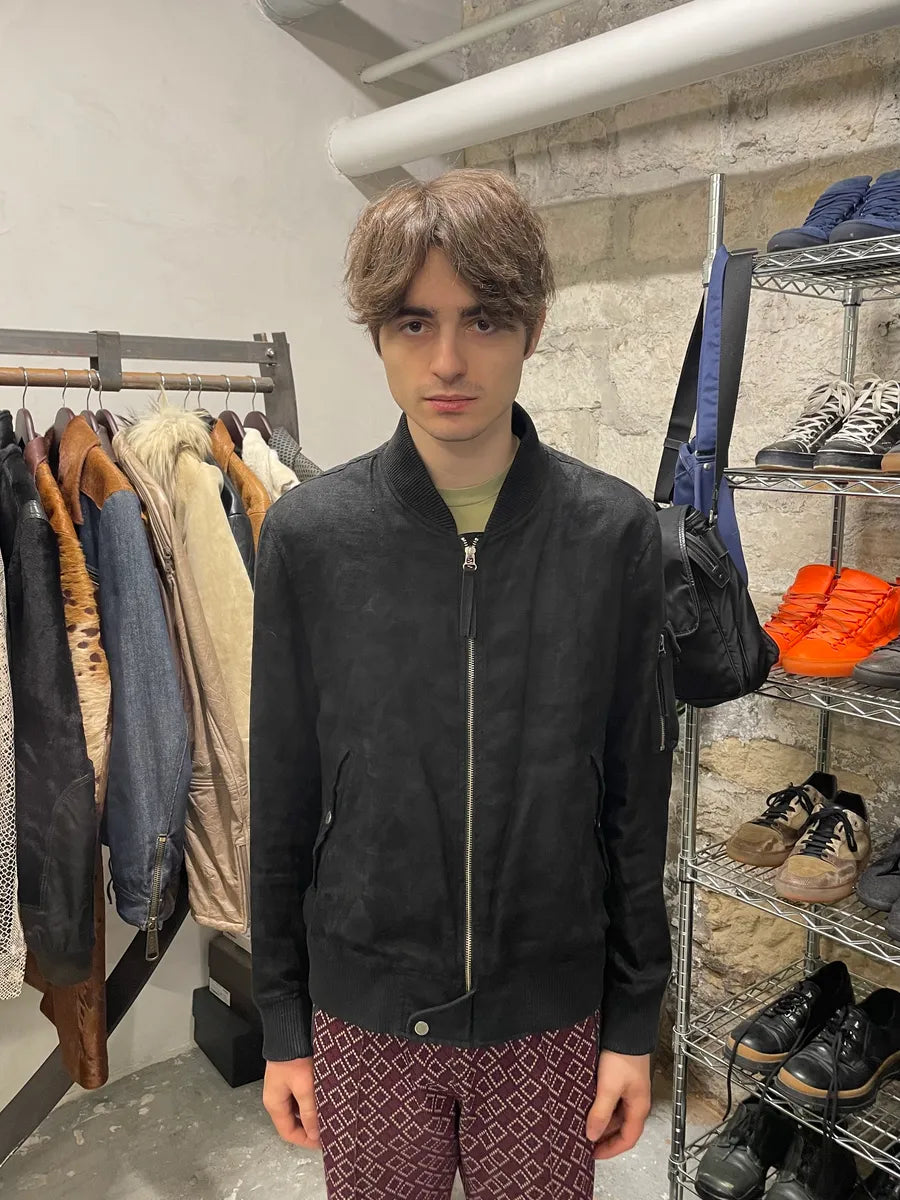 SS2014 Our Legacy Black Camo Linen Bomber Jacket (M) 2