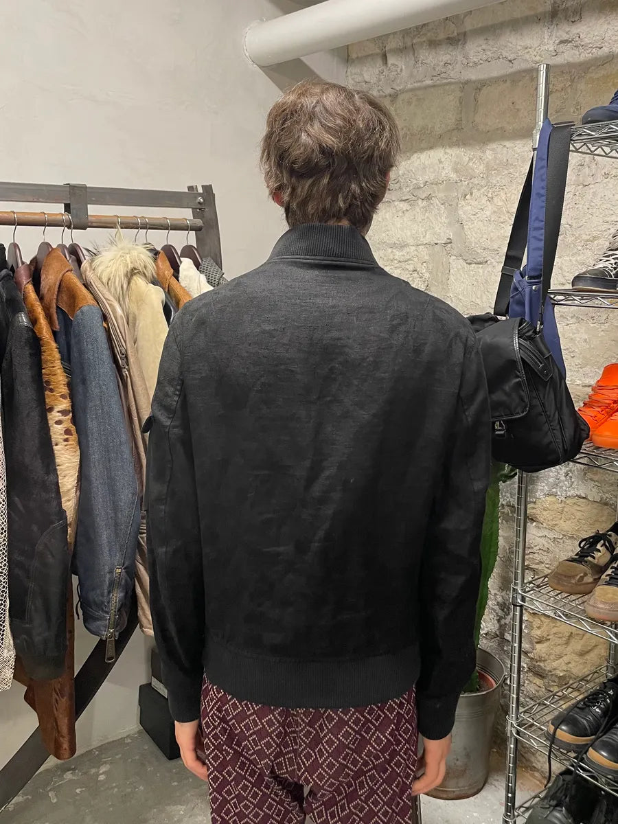 SS2014 Our Legacy Black Camo Linen Bomber Jacket (M) 3