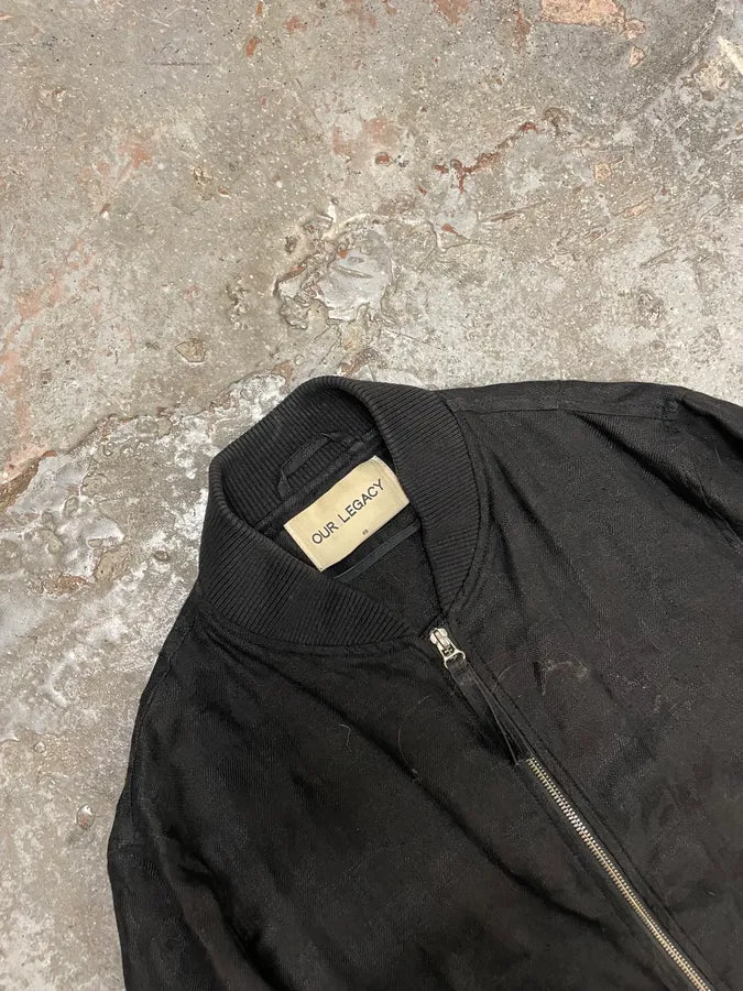 SS2014 Our Legacy Black Camo Linen Bomber Jacket (M) 4