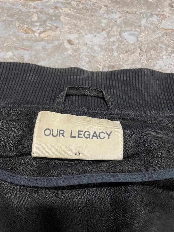 SS2014 Our Legacy Black Camo Linen Bomber Jacket (M) 8