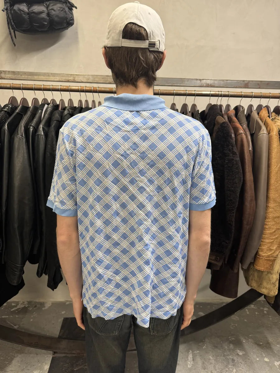SS2014 Prada Blue Contemporary Logo Polo (S) WQtCXBz 2