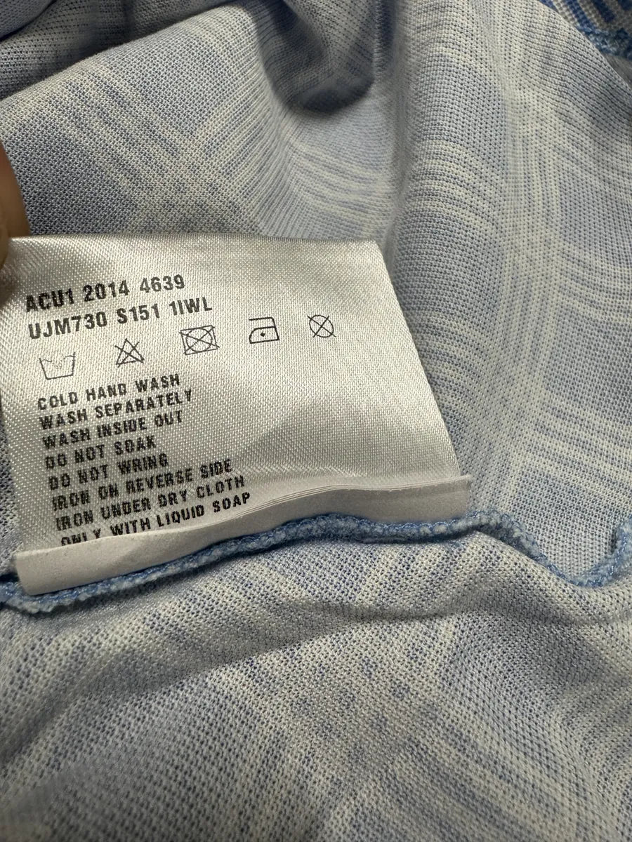 SS2014 Prada Blue Contemporary Logo Polo (S) WQtCXBz 5