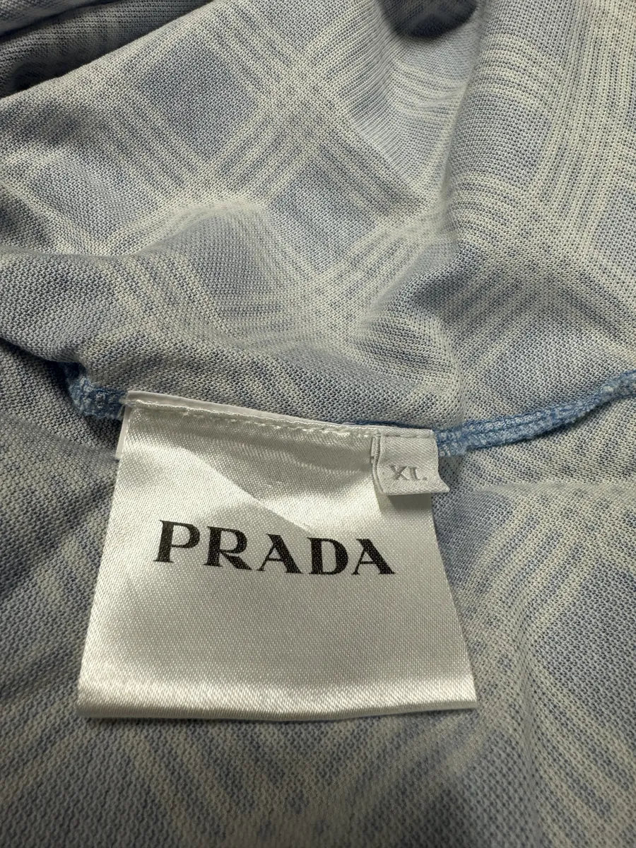 SS2014 Prada Blue Contemporary Logo Polo (S) WQtCXBz 6