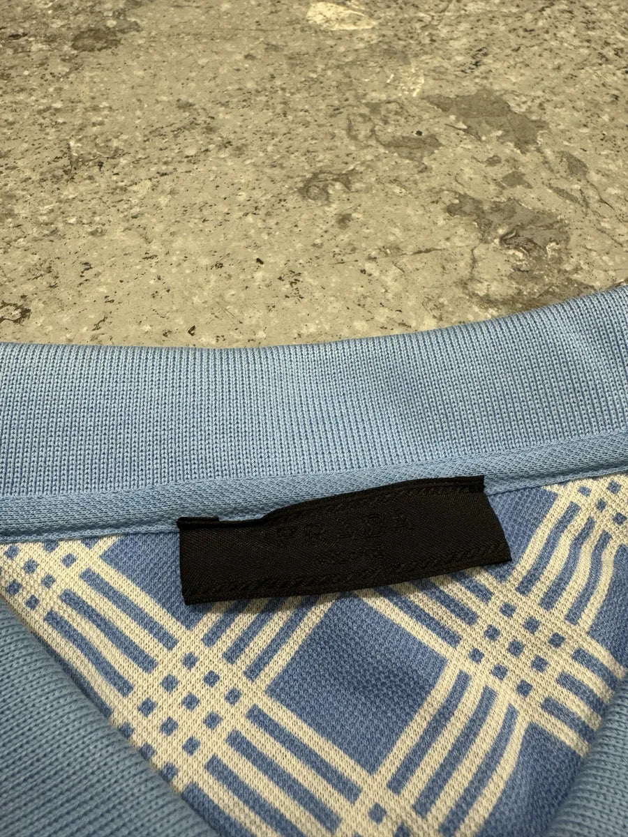 SS2014 Prada Blue Contemporary Logo Polo (S) WQtCXBz 8