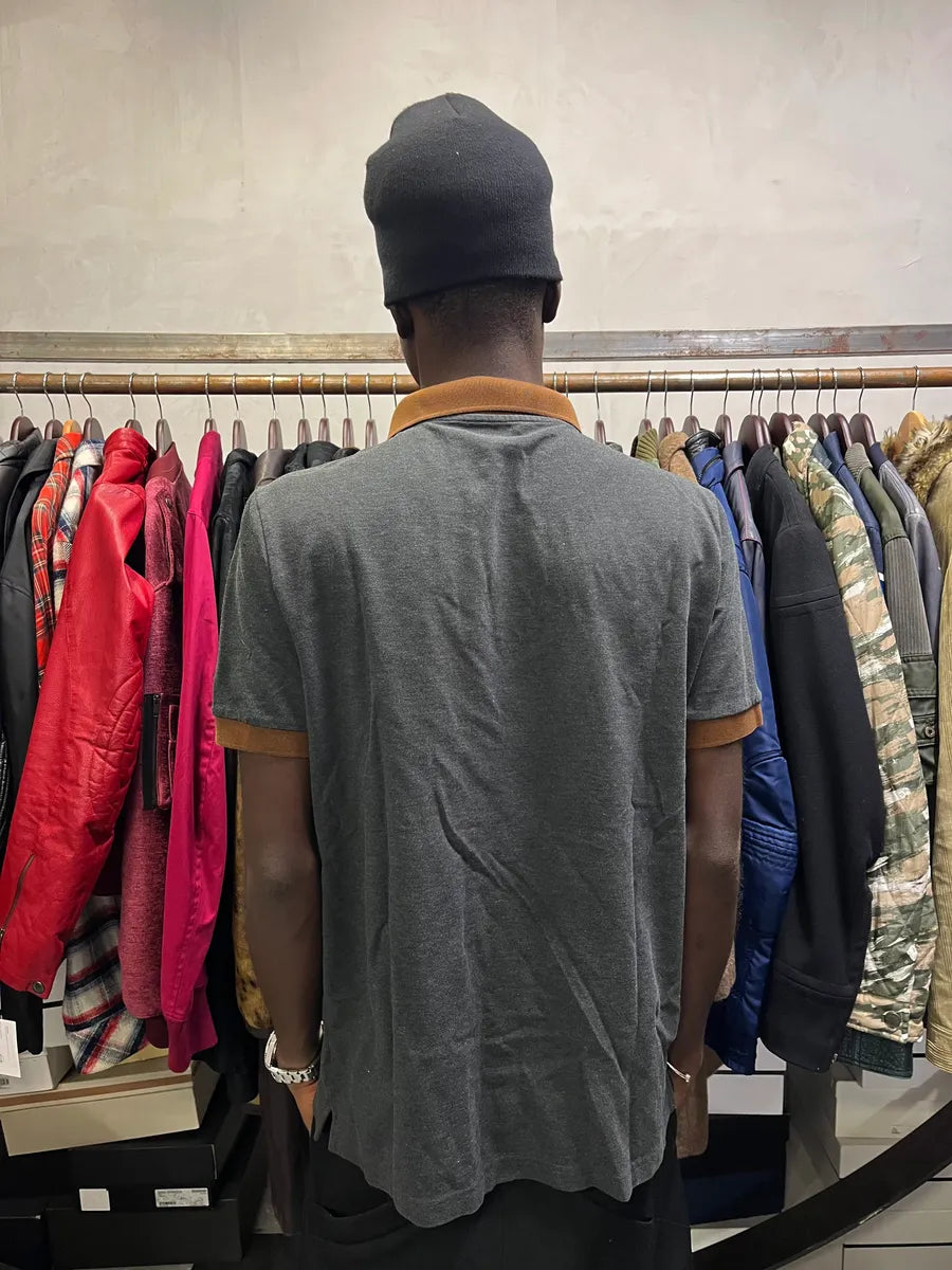 SS2014 Prada Brown & Grey Minimalist Polo Shirt DMOgeSA 2
