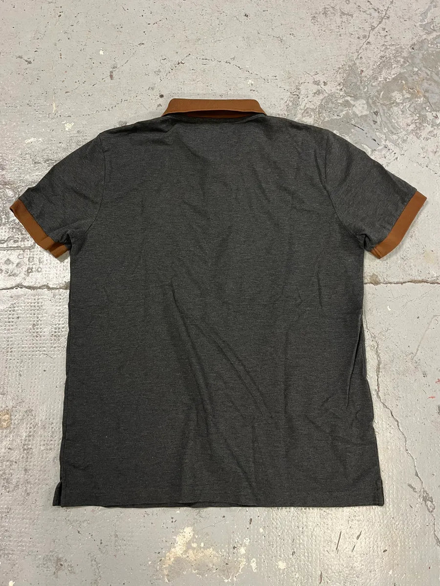 SS2014 Prada Brown & Grey Minimalist Polo Shirt DMOgeSA 6