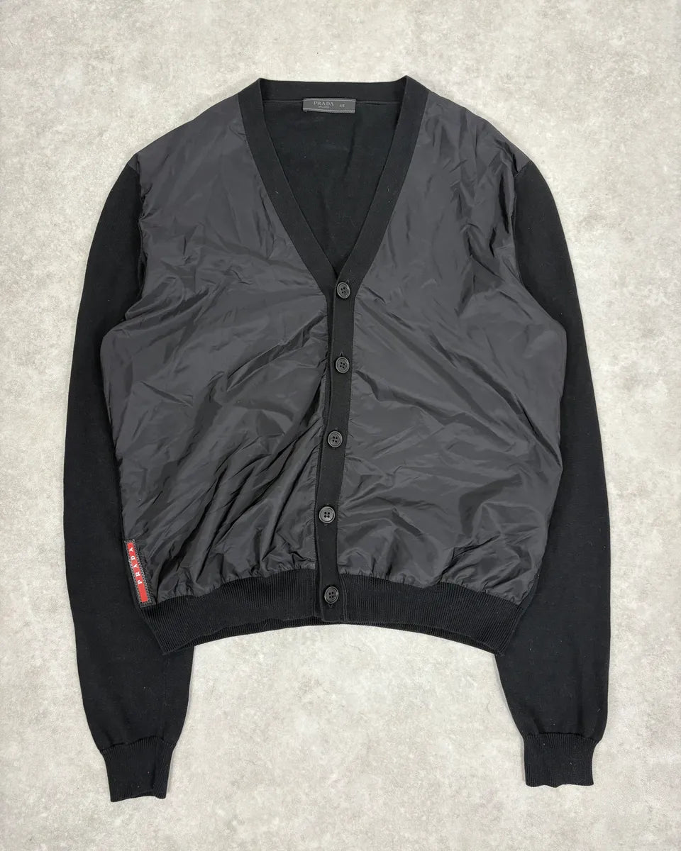 SS2014 Prada Hybrid Black Minimalist Cardigan  iQABfbx 0