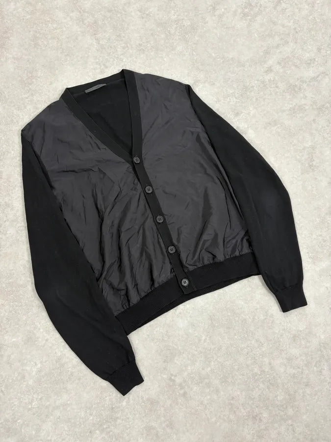 SS2014 Prada Hybrid Black Minimalist Cardigan  iQABfbx 3