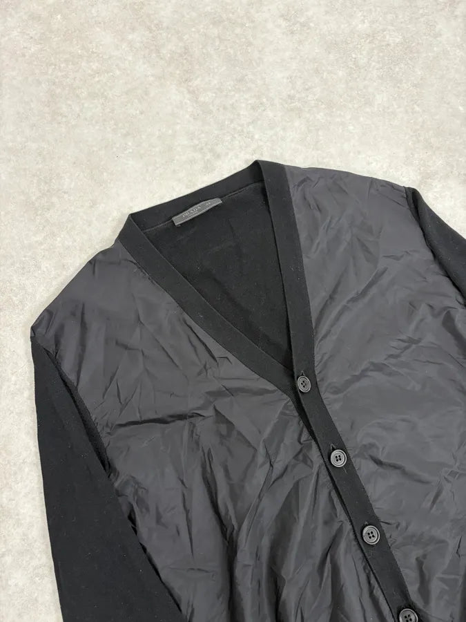 SS2014 Prada Hybrid Black Minimalist Cardigan  iQABfbx 4
