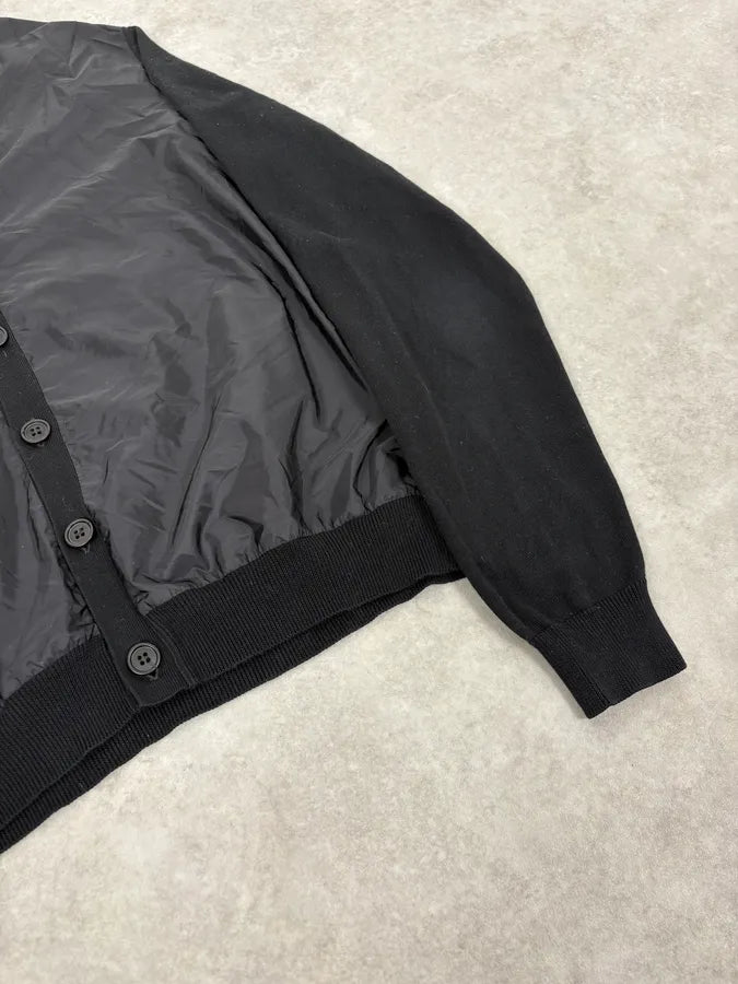 SS2014 Prada Hybrid Black Minimalist Cardigan  iQABfbx 5