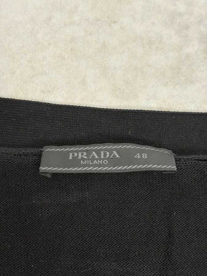 SS2014 Prada Hybrid Black Minimalist Cardigan  iQABfbx 9