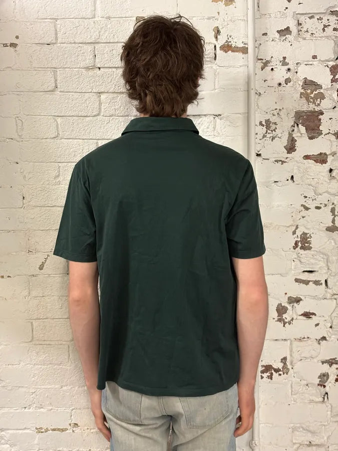 SS2014 Prada Minimalist Olive Logo Polo  RezdLFm 2