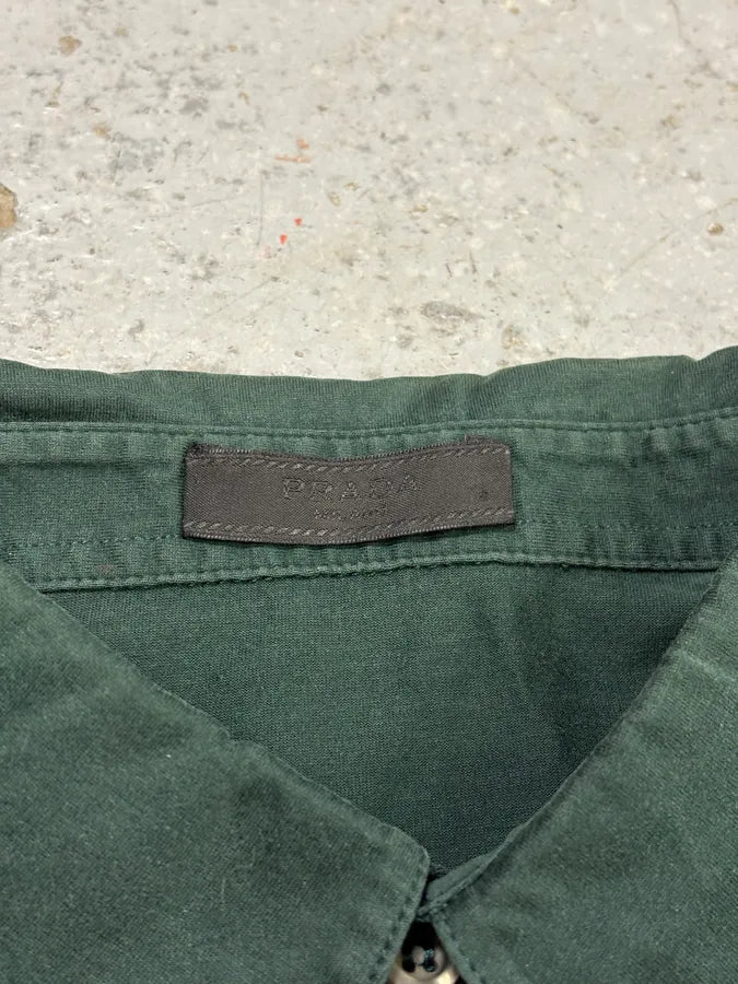 SS2014 Prada Minimalist Olive Logo Polo  RezdLFm 7