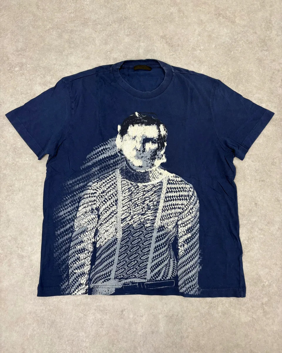 SS2014 Prada Navy Human Body T-Shirt irQJEtK 1