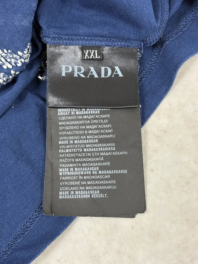 SS2014 Prada Navy Human Body T-Shirt irQJEtK 8