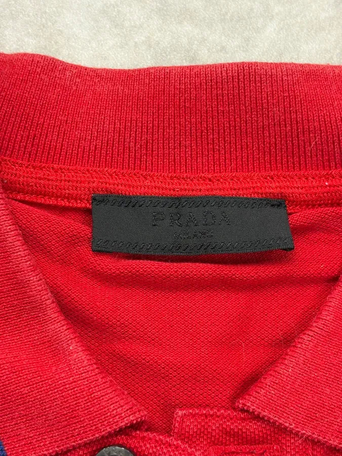 SS2014 Prada Red Striped Collar Polo LIIZPIG 8