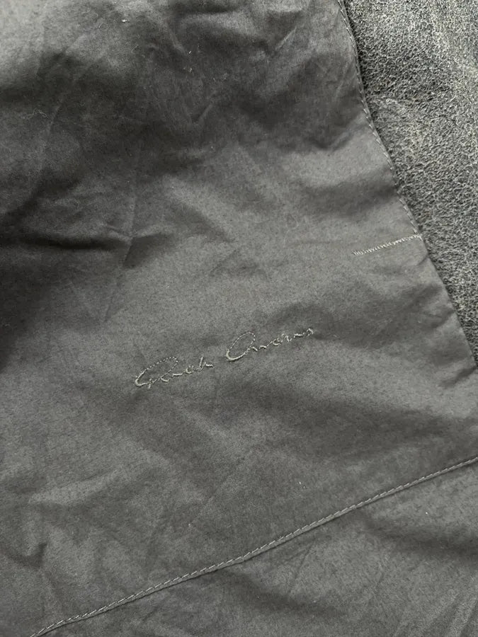 SS2014 Rick Owens Asymmetrical Grey Suede Leather Jacket sJBuLUs 11