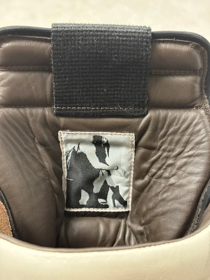SS2014 Rick Owens Dust Milk Brown Leather Geobasket Sneakers EzSeMZD 8