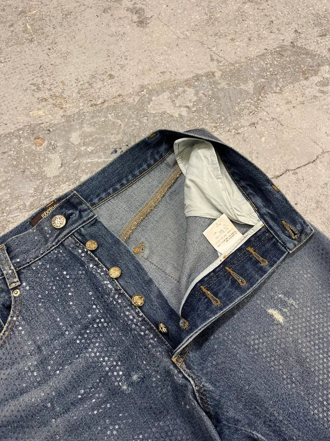 SS2014 Roberto Cavalli Shiny Blue Denim Jeans lnUvGTl 10