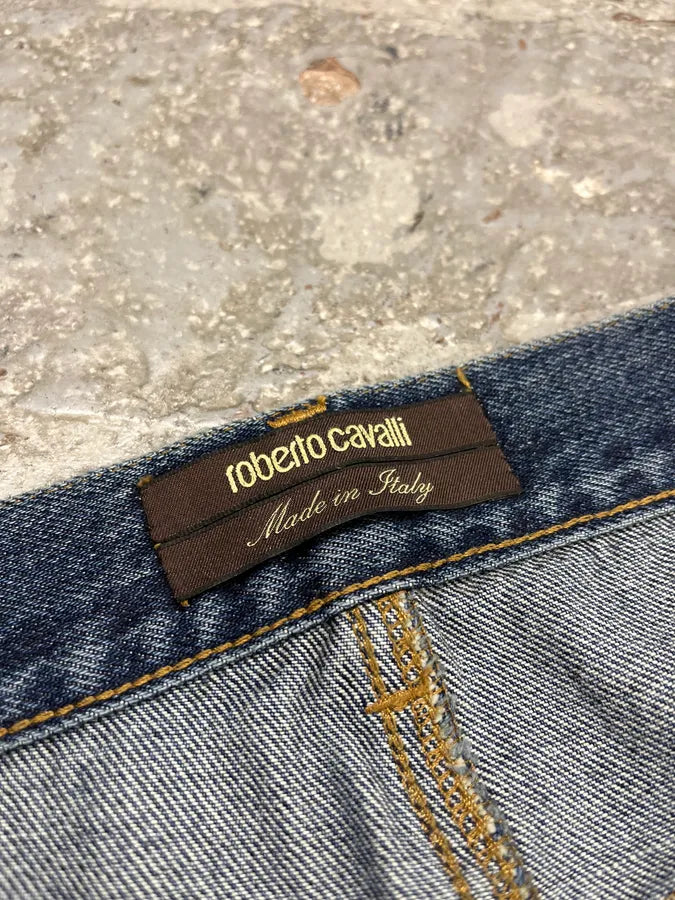 SS2014 Roberto Cavalli Shiny Blue Denim Jeans lnUvGTl 11