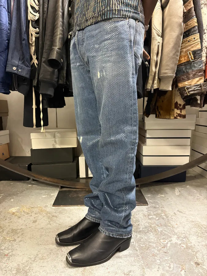 SS2014 Roberto Cavalli Shiny Blue Denim Jeans lnUvGTl 2