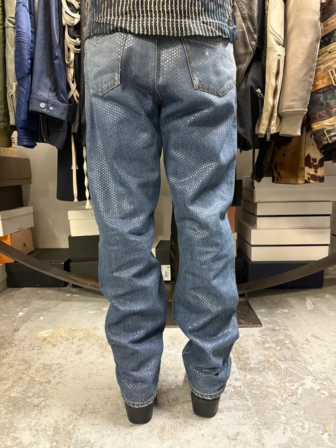 SS2014 Roberto Cavalli Shiny Blue Denim Jeans lnUvGTl 3