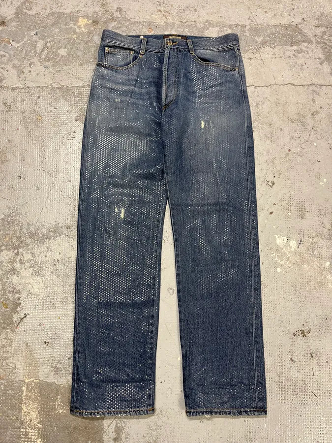 SS2014 Roberto Cavalli Shiny Blue Denim Jeans lnUvGTl 4