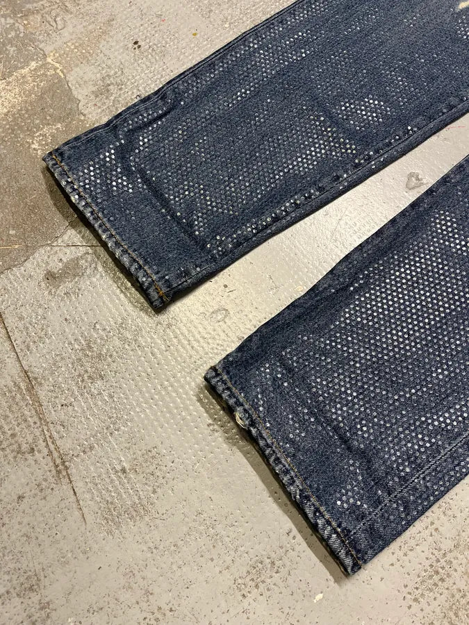 SS2014 Roberto Cavalli Shiny Blue Denim Jeans lnUvGTl 6