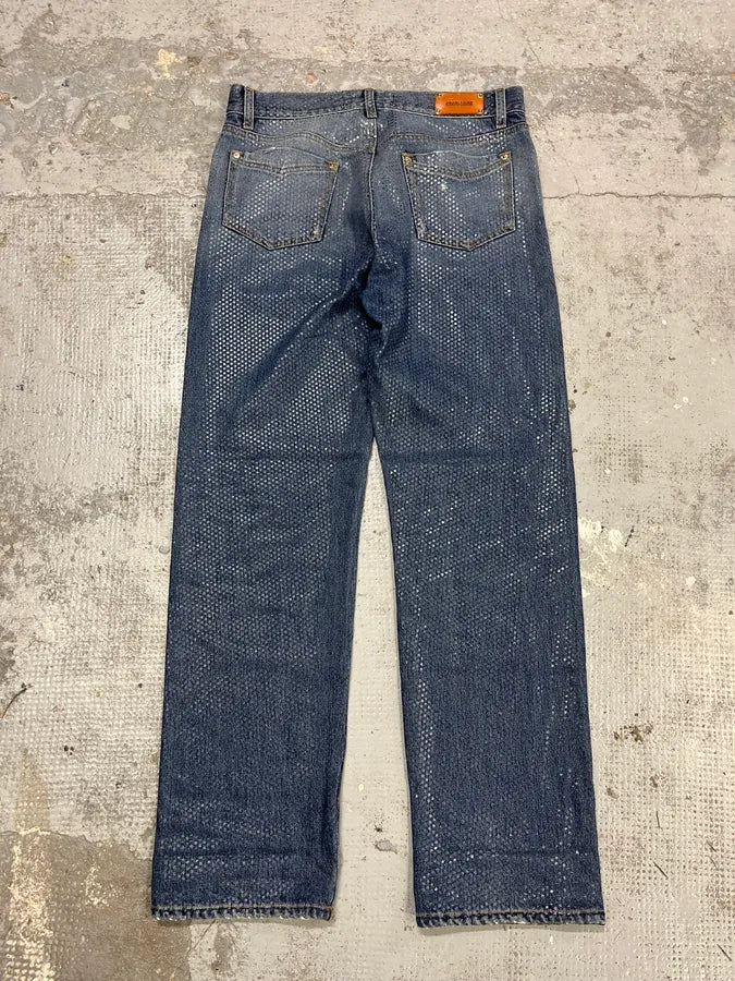 SS2014 Roberto Cavalli Shiny Blue Denim Jeans lnUvGTl 7