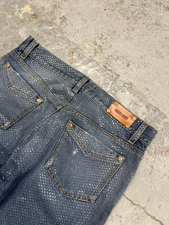 SS2014 Roberto Cavalli Shiny Blue Denim Jeans lnUvGTl 8