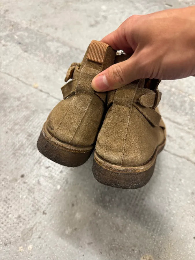 SS2014 Saint Laurent Beige Leather Suede Boots CzRpipC 4