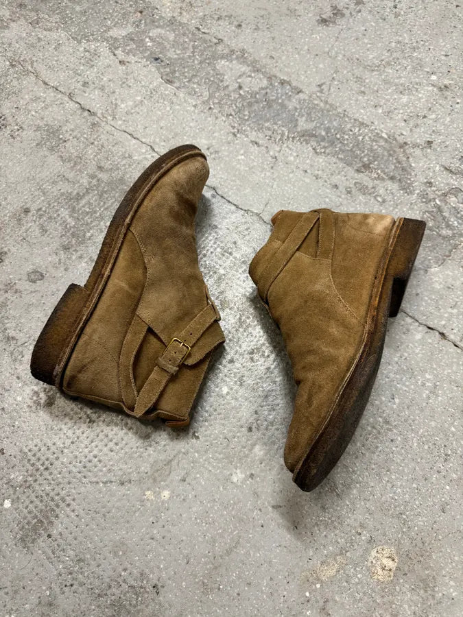 SS2014 Saint Laurent Beige Leather Suede Boots CzRpipC 6