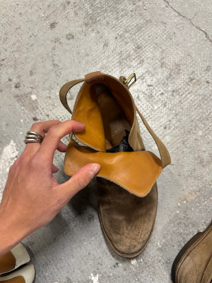 SS2014 Saint Laurent Beige Leather Suede Boots CzRpipC 9