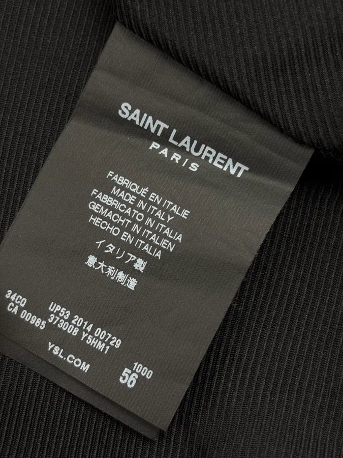 SS2015 Saint Laurent Black Suede Leather Jacket by Hedi Slimane IqbDaWM 9