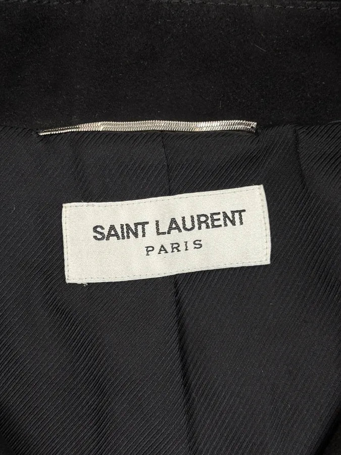 SS2015 Saint Laurent Black Suede Leather Jacket by Hedi Slimane IqbDaWM 8