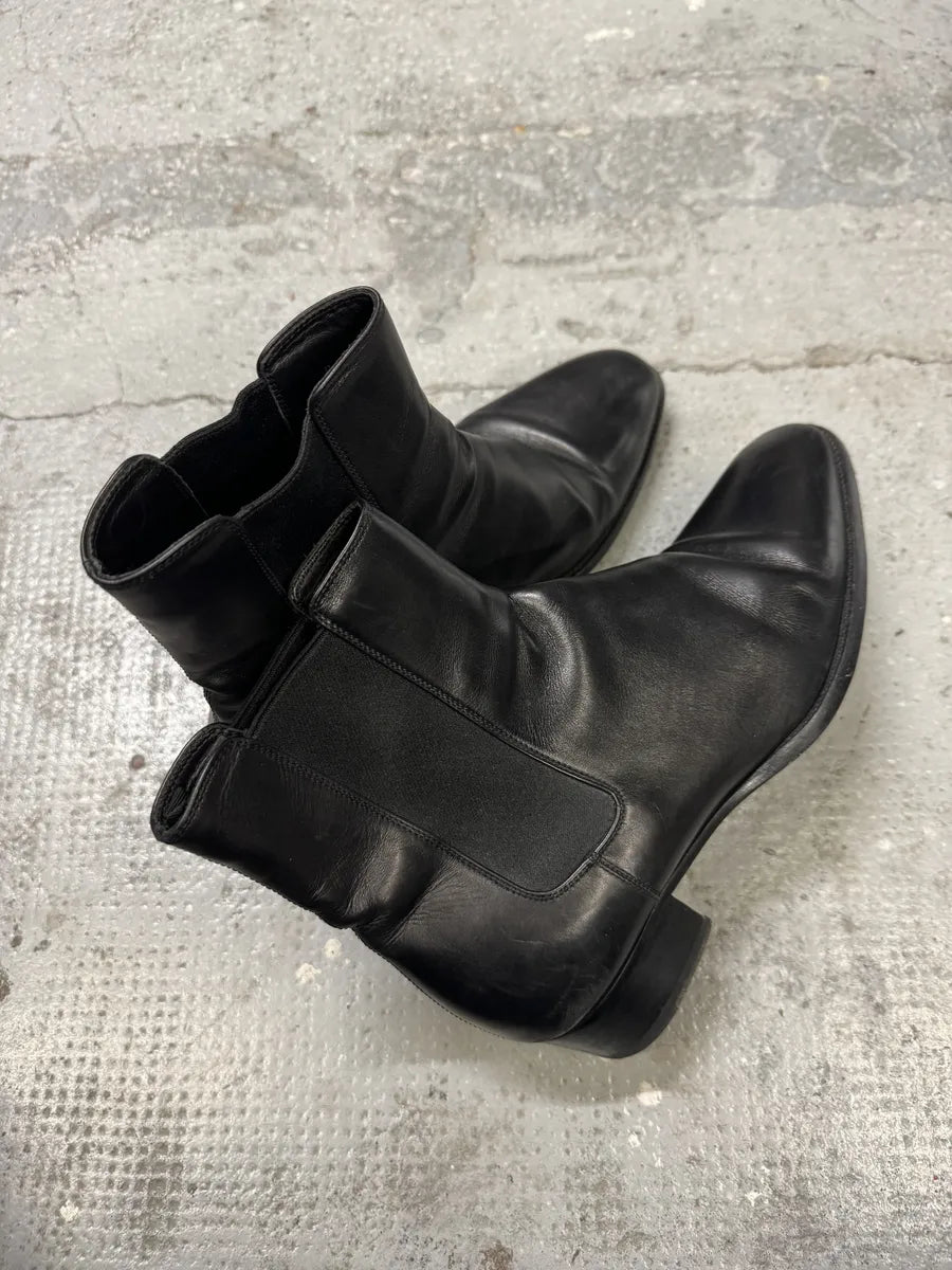 SS2014 Saint Laurent Black Leather Wyatt Boots – Dolce Vita Hub
