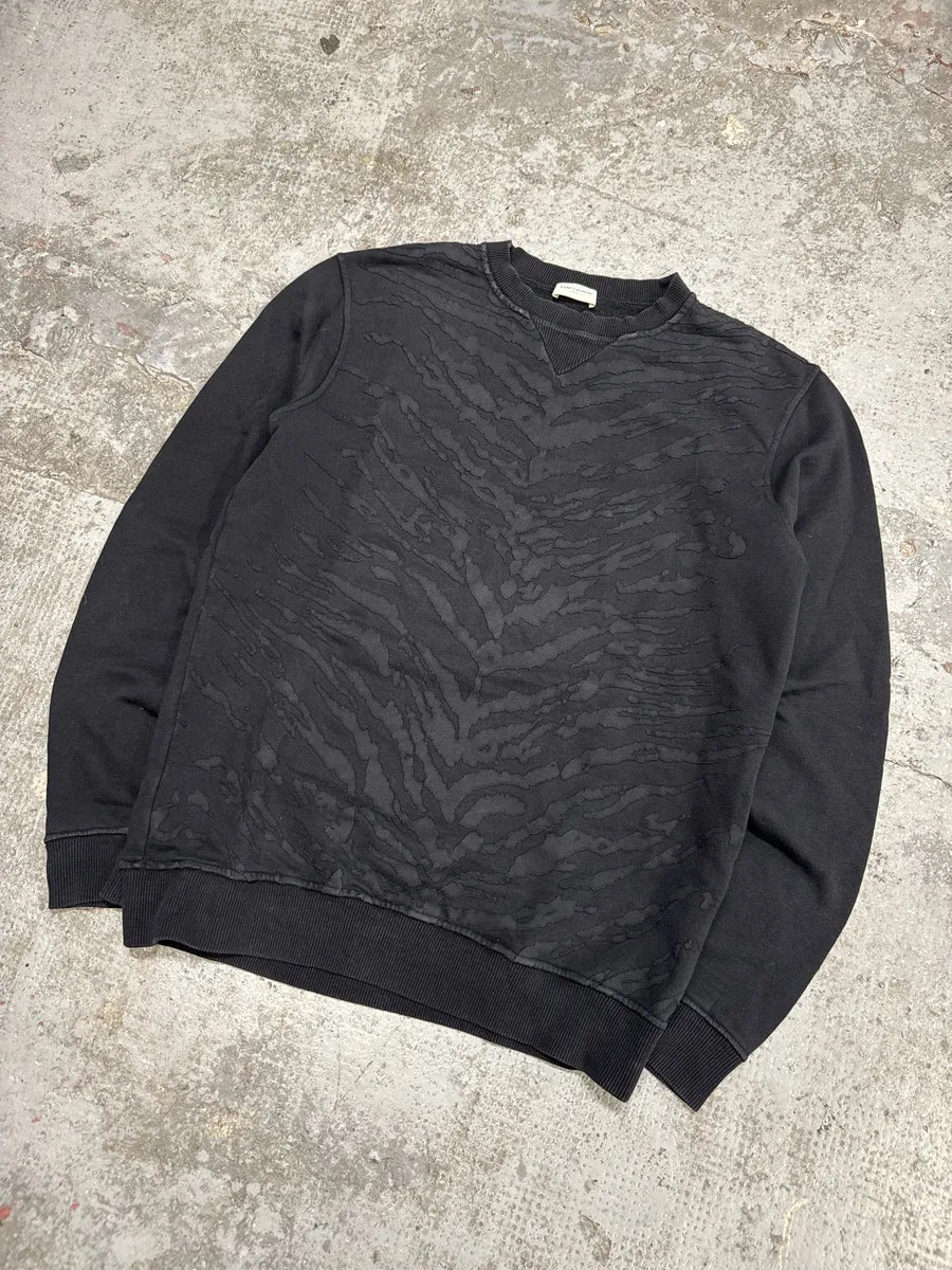 SS2014 Saint Laurent Black Savage Zebra Sweater (S) uZTSUhN 6