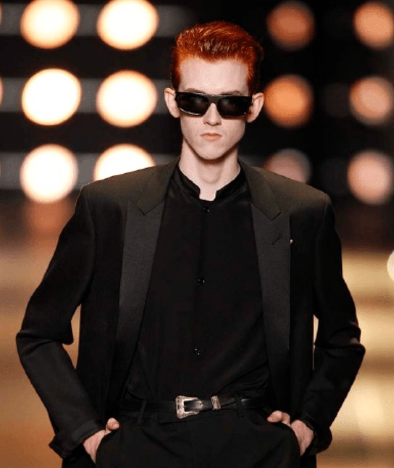 SS2014 Saint Laurent Black Western Metallic Leather Belt by Hedi Slimane (OS) jYKjsxQ 1
