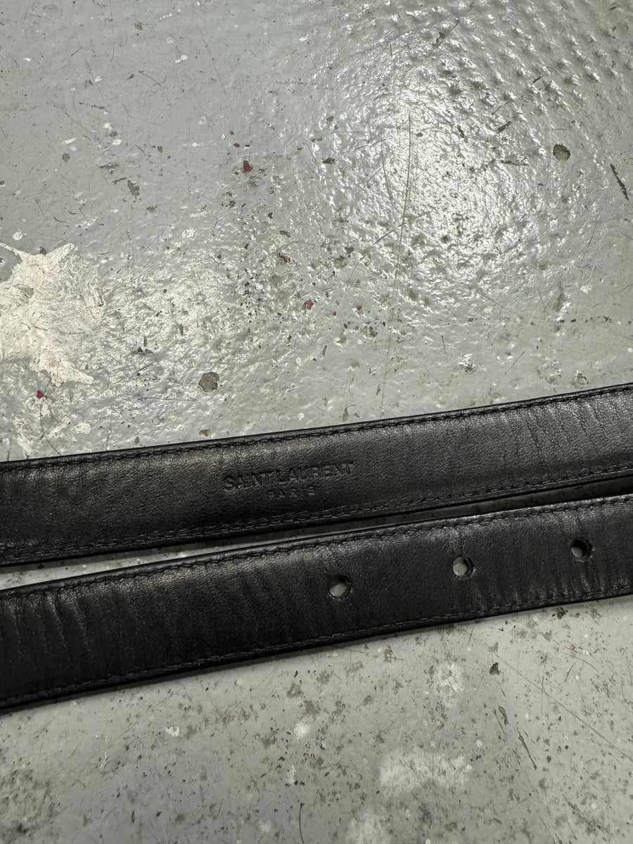 SS2014 Saint Laurent Black Western Metallic Leather Belt by Hedi Slimane (OS) jYKjsxQ 6
