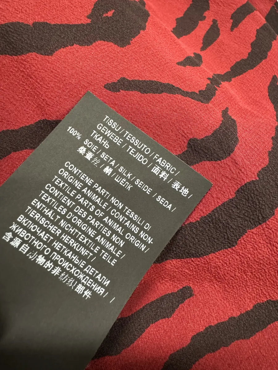 SS2014 Saint Laurent Red & Black Zebra Shirt OotahxJ 6