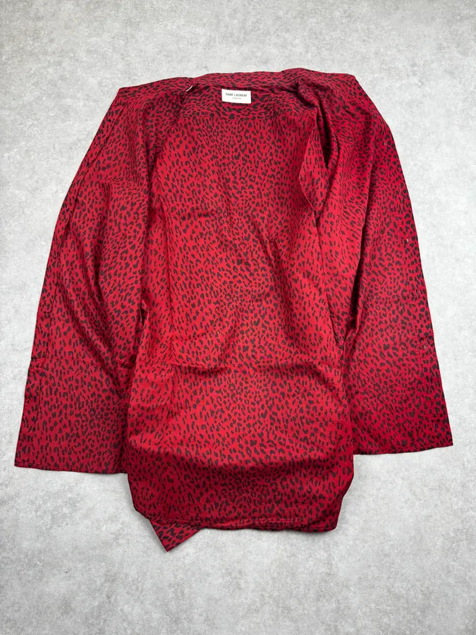 SS2014 Saint Laurent Red Leopard Shirt by Hedi Slimane vKiIaZZ 6